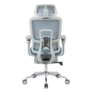 Ergonomic Swivel Gaming Chair with Adjustable Height Rolling Base and Built-in Footrest Support