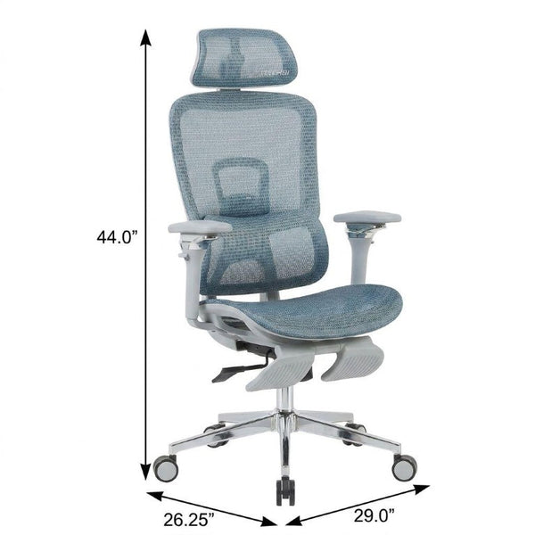 Ergonomic Swivel Gaming Chair with Adjustable Height Rolling Base and Built-in Footrest Support