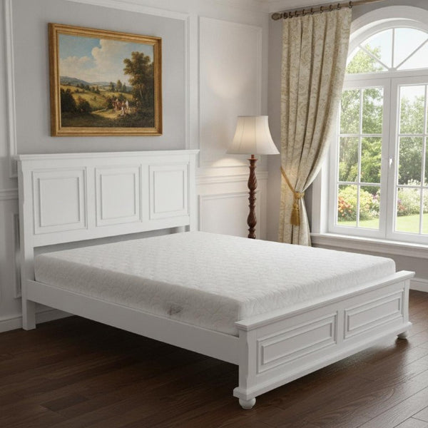 Solid Wood King Bed Frame for an Elegant Inviting Bedroom with Natural Timeless Charm