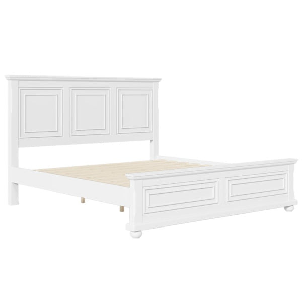 Solid Wood King Bed Frame for an Elegant Inviting Bedroom with Natural Timeless Charm