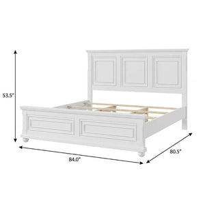 Solid Wood King Bed Frame for an Elegant Inviting Bedroom with Natural Timeless Charm
