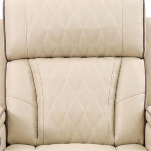 36 Inch Faux Leather Tufted Manual Lift Recliner Chair with Usb Port for Living Room