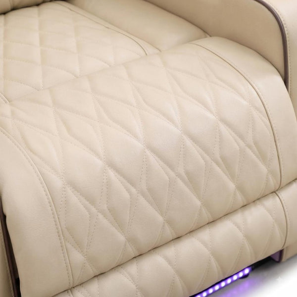 36 Inch Faux Leather Tufted Manual Lift Recliner Chair with Usb Port for Living Room