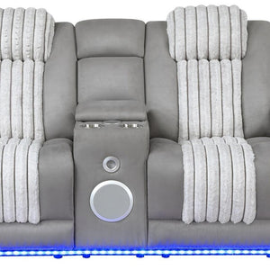 73 Inch Corduroy Power Reclining Loveseat with Hidden Storage for Living Rooms