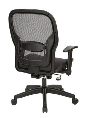 OSP Home Furnishings Air Grid Mesh Manager Chair with Lumbar Support Ergonomic Seating for Home Office Use 23-77N1F2