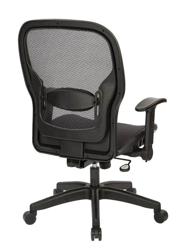 OSP Home Furnishings Air Grid Mesh Manager Chair with Lumbar Support Ergonomic Seating for Home Office Use 23-77N1F2