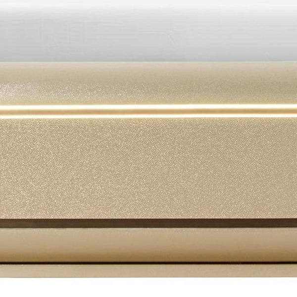 Gold Wood Queen Bed Frame with Built-in Lighting for a Glamorous Bedroom