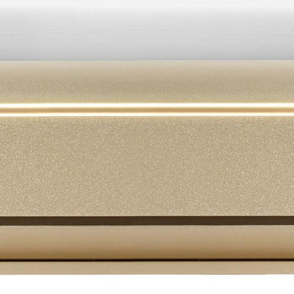 Gold Wood Queen Bed Frame with Built-in Lighting for a Glamorous Bedroom