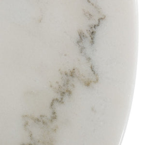 VIG Furniture Fairway Glam Marble Bar Table — 29.5" Round White Marble Top, Brushed Gold Pedestal, 440Lb Capacity VGEUMC-6931BT