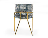 VIG Furniture Modrest Farnon - Modern Patterned Velvet and Gold Dining Chair VGEUMC-9560-A