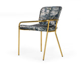 VIG Furniture Modrest Farnon - Modern Patterned Velvet and Gold Dining Chair VGEUMC-9560-A