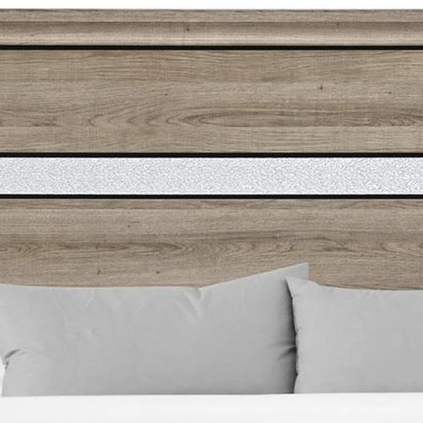 Brown Solid Wood King Storage Bed with Under Frame Drawers for Bedroom