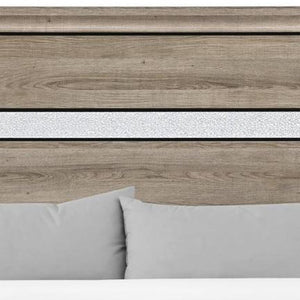 Brown Solid Wood King Storage Bed with Under Frame Drawers for Bedroom