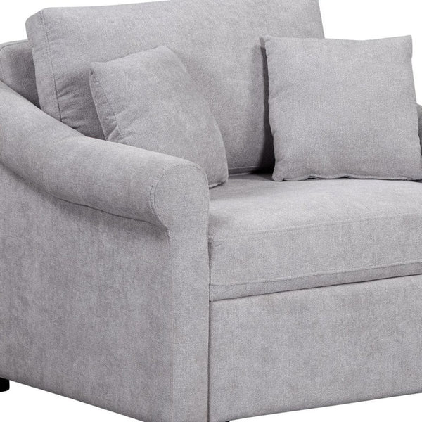 69 Inch Chenille Convertible Lounge Chair Sofa Sleeper for Living Room Comfort