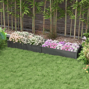 English Elm Outsunny 8X2Ft Elevated Wooden Garden Bed Kit With Self-Draining Design, Perfect For Small Spaces! W2225P200566-GIGA