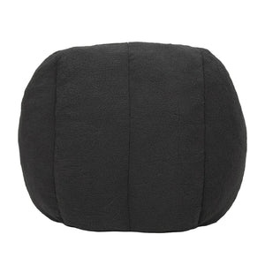 English Elm Bean Bag Chair Oversized Faux Fur Memory Foam Lounge Seat for Dorm or Living Room Dark Gray W2200P243727