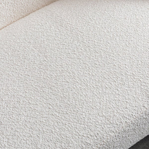 English Elm 3+1, Cloud Curved Boucle Sofa Three Seat Sculptural Arc for Modern Living Rooms W2664S00101