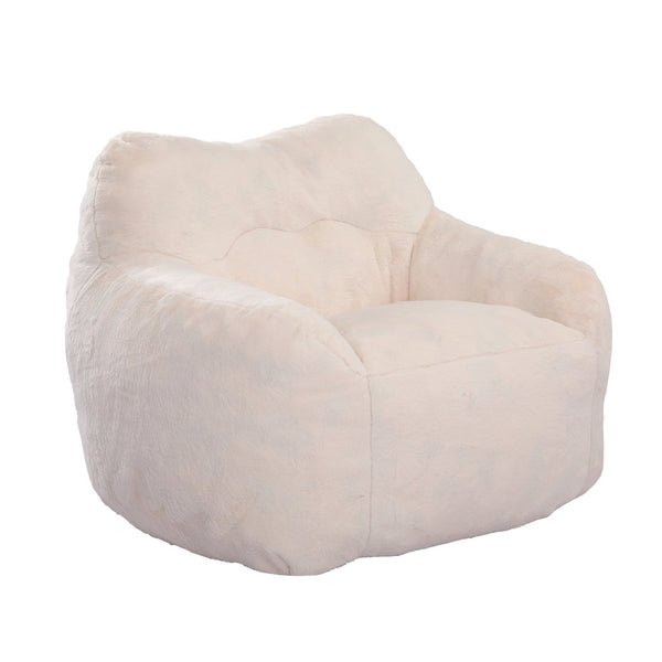 English Elm Bean Bag Chair - Luxurious Faux-Fur Sofa With High-Density Foam, Ideal For Relaxing, Gaming & More! W2200P313788