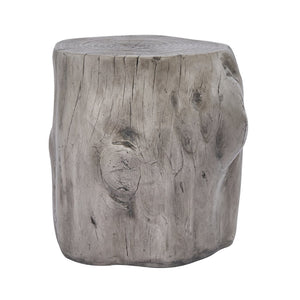 English Elm Mgo Tree Stump Side Table Organic Modern Accent with Realistic Grain Texture N776P372342G