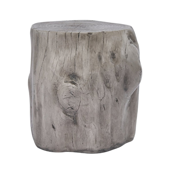 English Elm Mgo Tree Stump Side Table Organic Modern Accent with Realistic Grain Texture N776P372342G