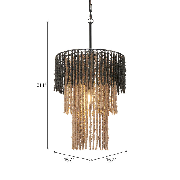 Zuo Modern Bizu Ceiling Lamp - Elegant Black & Beige Design In Premium Powder Coated Steel For Modern Interiors Multicolor Steel 56175-zuo-modern