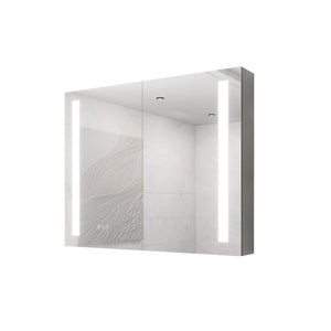 36 Inch Mirrored Double Door Medicine Cabinet Wall Mounted Modern Bathroom Storage Solution