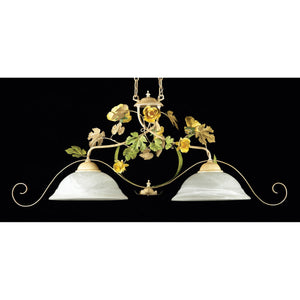 2 LITE SEMI FLUSH W/FLOWERS 76903 Elk Lighting