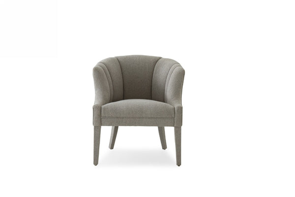 VIG Furniture Ladera Glam Grey Accent Chair With Channel-Tufted Back, Foam Comfort, Upholstered Legs, Durable Frame VGODZW-857