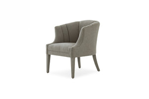 VIG Furniture Ladera Glam Grey Accent Chair With Channel-Tufted Back, Foam Comfort, Upholstered Legs, Durable Frame VGODZW-857