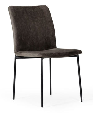 VIG Furniture Maggie Modern Black & Brown Dining Chairs Set Of 2 — Upholstered Polyester Comfort, Metal Frame, Ready-To-Use Elegante VGDWJ10045