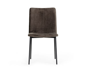 VIG Furniture Maggie Modern Black & Brown Dining Chairs Set Of 2 — Upholstered Polyester Comfort, Metal Frame, Ready-To-Use Elegante VGDWJ10045