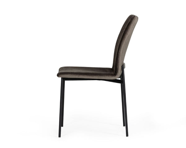 VIG Furniture Maggie Modern Black & Brown Dining Chairs Set Of 2 — Upholstered Polyester Comfort, Metal Frame, Ready-To-Use Elegante VGDWJ10045