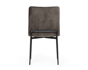 VIG Furniture Maggie Modern Black & Brown Dining Chairs Set Of 2 — Upholstered Polyester Comfort, Metal Frame, Ready-To-Use Elegante VGDWJ10045