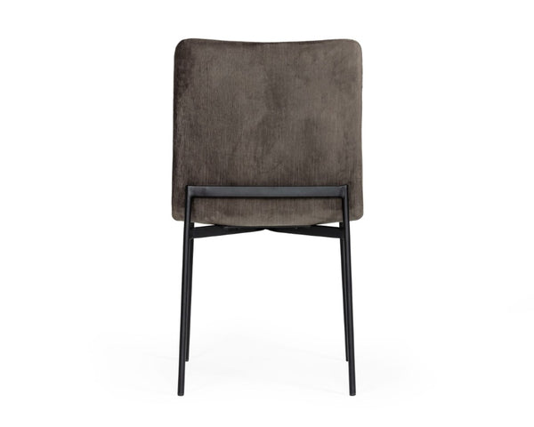 VIG Furniture Maggie Modern Black & Brown Dining Chairs Set Of 2 — Upholstered Polyester Comfort, Metal Frame, Ready-To-Use Elegante VGDWJ10045