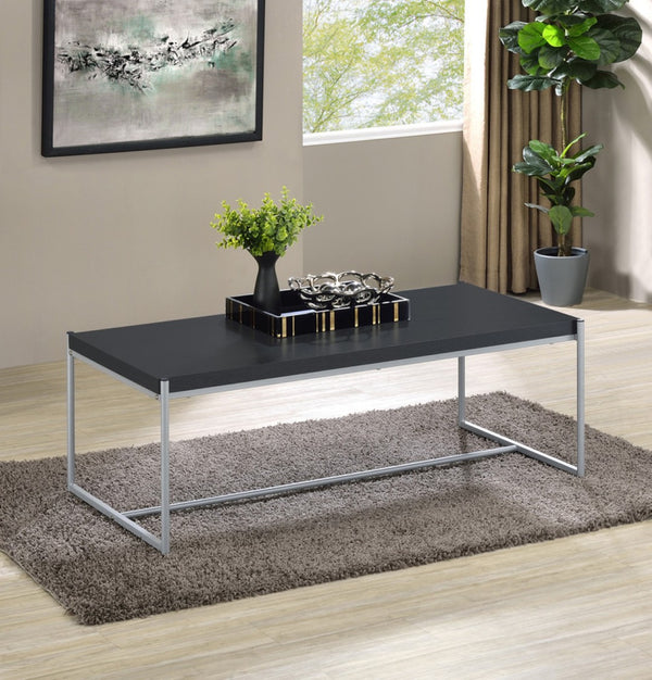 English Elm Nilda Two-tone Oak Coffee Table with Walnut Top and Dual Open Storage Shelves B2749P413288
