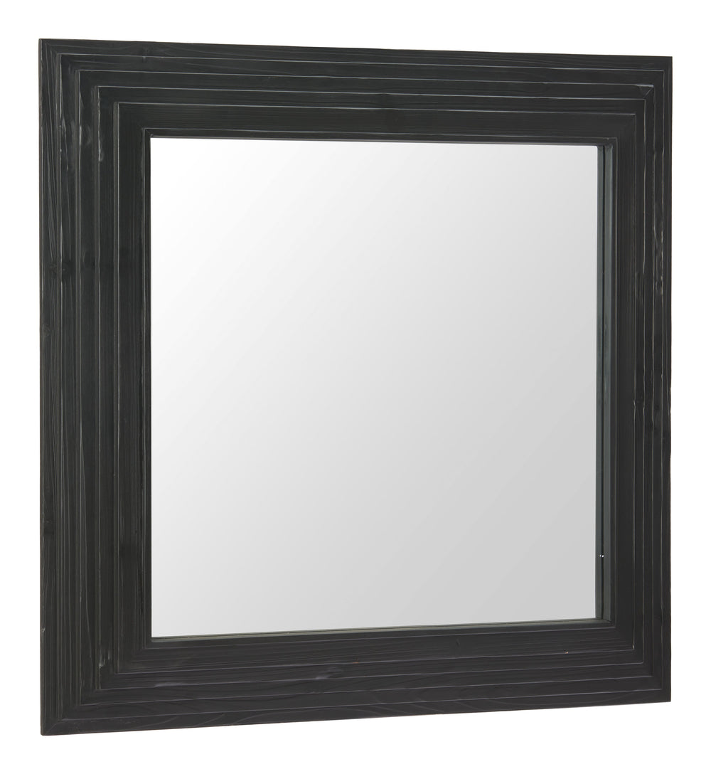 Zuo Modern Kare Mirror Black - Premium Fir Wood & Glass, Modern Design For Hospitality & Stylish Spaces Black Fir Wood,Glass 110720-zuo-modern