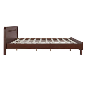 English Elm Christopher Knight Home® - Pine Solid Wood King Size Bed In Dark Walnut – Durable, Stylish, No Box Spring Needed, Easy Assembly N770P291026W_N770P291027W