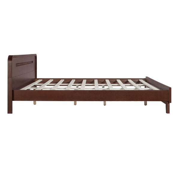 English Elm Christopher Knight Home® - Pine Solid Wood King Size Bed In Dark Walnut – Durable, Stylish, No Box Spring Needed, Easy Assembly N770P291026W_N770P291027W
