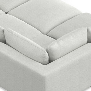 English Elm Jasmine Cloud Grey Pit Sectional Sofa U-Shaped 124" Modular Sofa Bed, Performance Fabric, 1800lb Capacity B136P199251