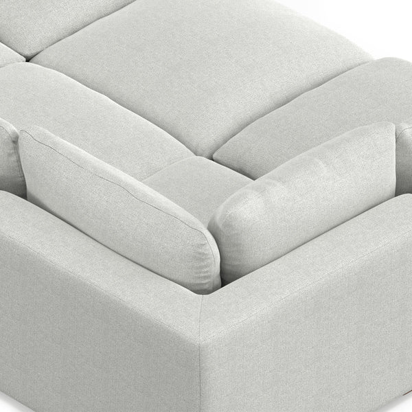 English Elm Jasmine Cloud Grey Pit Sectional Sofa U-Shaped 124" Modular Sofa Bed, Performance Fabric, 1800lb Capacity B136P199251