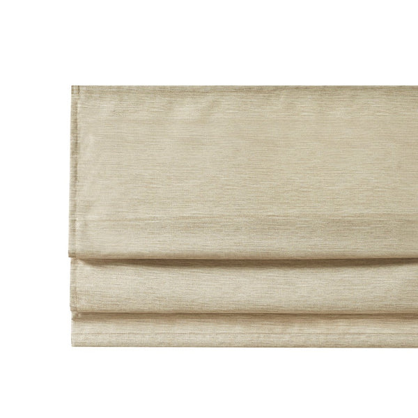 English Elm Printed Faux Silk Room Darkening Cordless Roman Shade with Thermal Backing, OEKO‑TEX Certified Energy Efficient Window Covering taupe 6.04 L x 11.42 W x 7.48 H B03598313