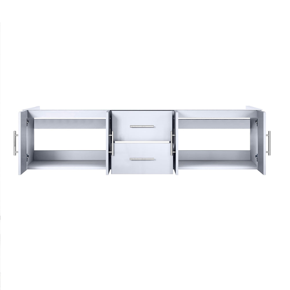 English Elm Glossy Double Bath Vanity 72" W x 22" D Glossy White Solid Wood MDF Soft-Close Drawers, Fully Assembled B2731P258519