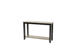 English Elm Modern Walnut Veneer Console Table with Open Shelf, Solid Rubberwood Legs, Sleek Living Room Accent Piece Black,Black+ Gray,Gray 20 L x 5 W x 51 H B011P396180