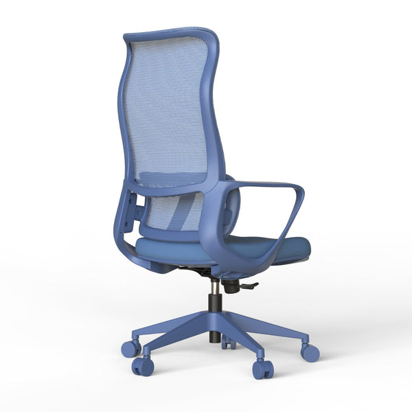English Elm Ergonomic High Back Mesh Office Chair with Adjustable Lumbar Support and Molded Foam Seat Blue W5280P463575