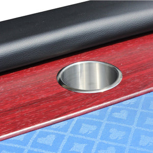 English Elm 96" Poker Table Seats 10 with Speed Cloth Felt Racetrack and Luna Legs Game Room W2748S00011