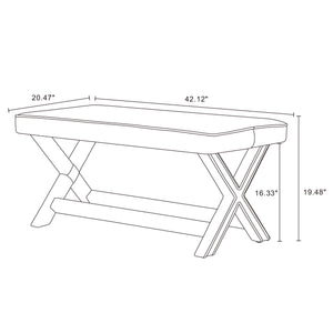 English Elm Abigail Mid-Century Modern Pink Velvet Upholstered Bench - Stylish Entryway & Bedroom Accent B365P398211