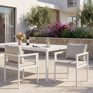 English Elm Outdoor Aluminum Patio Dining Chairs Set of 2 with Cushions Rust Proof Frame N779P369116W