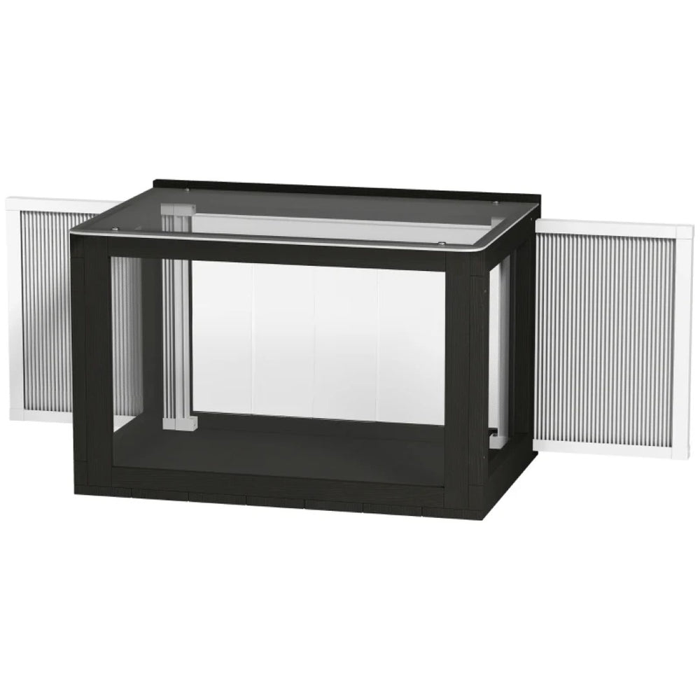 English Elm Pet Window Catio Enclosure Fir Wood Frame Acrylic Panels Outdoor Cat Perch T3971P481403