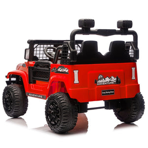 English Elm 24v Two Seater Kids Ride on Truck with Parental Remote and Four Wheel Suspension W1578P375445