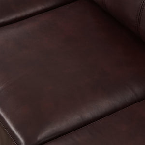 English Elm 59" Club Style Tufted Pu Leather Loveseat with Hidden Storage and Wide Padded Armrests Burgundy W1097S00244